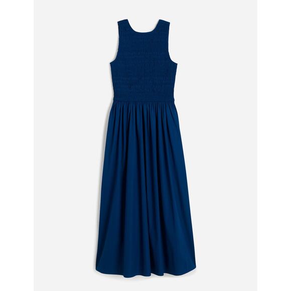 Madewell The Petite Melody Scoopback Smocked Midi Dress Blue Moon Small NWT - Picture 5 of 15